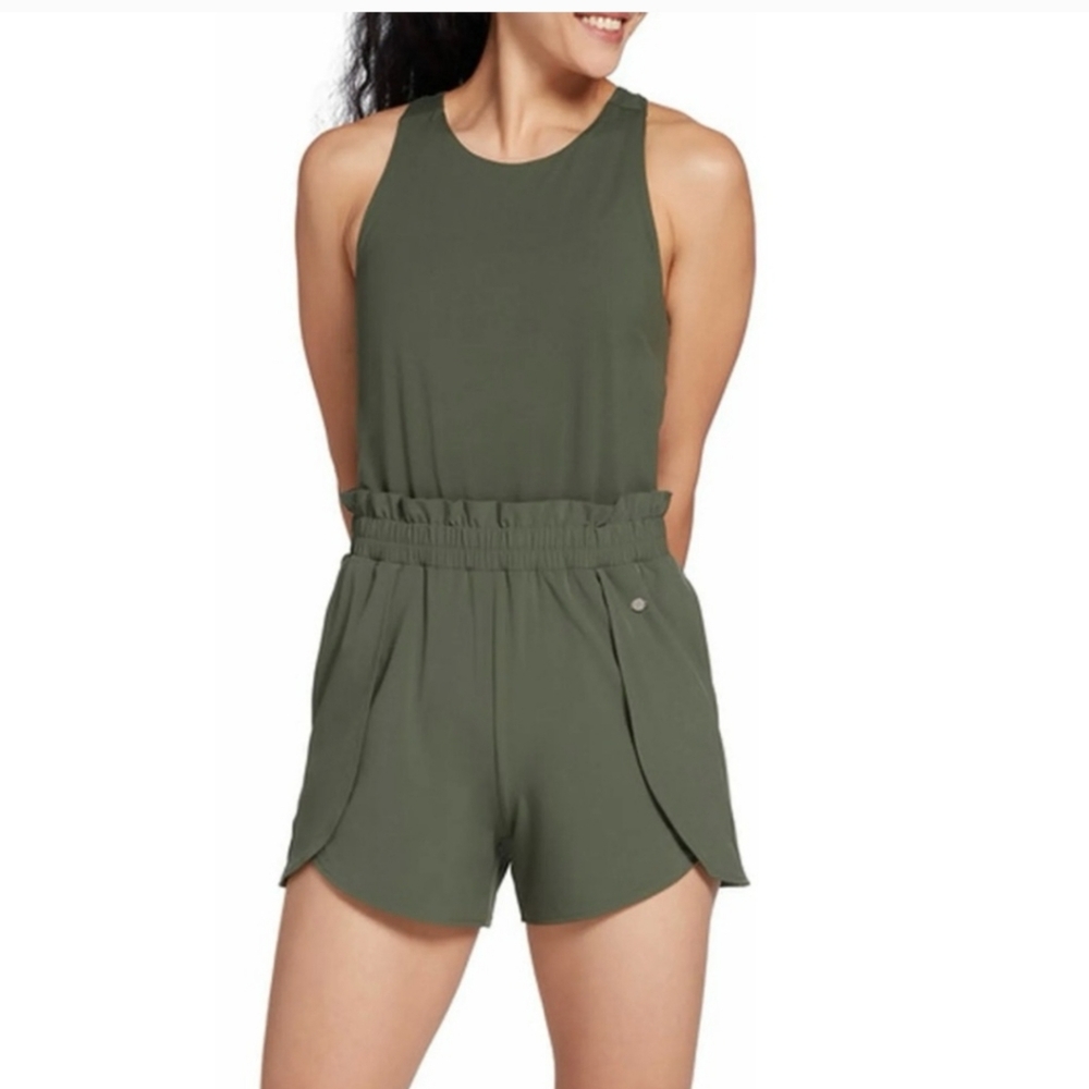 CALIA by Carrie Underwood Olive Green Sleeveless Romper